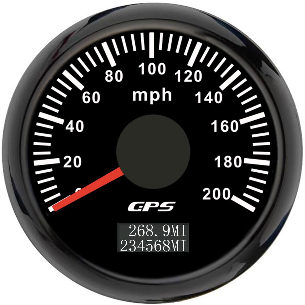 ELING 52mm GPS Speedometer 30M 0-60M 80MPH 120M 0-200MPH Odometer with 7 Colors Backlight for Car Truck Boats