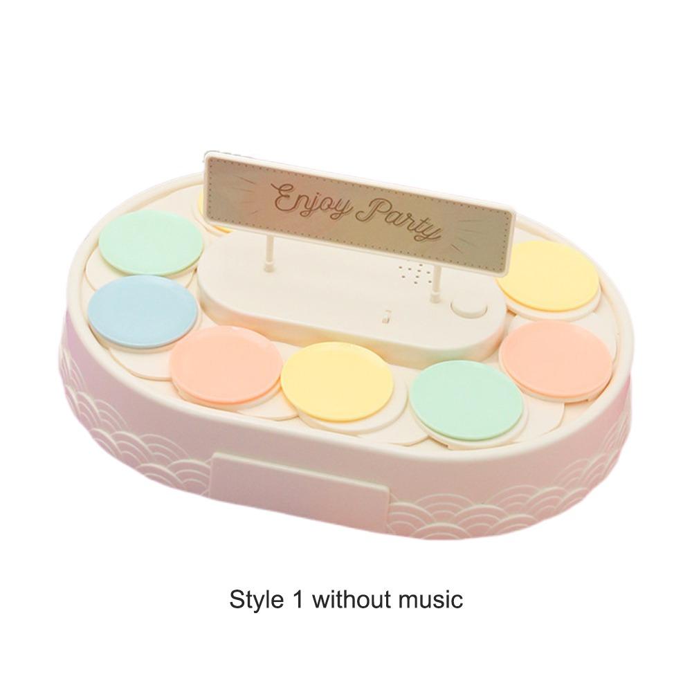 Carousel Automatic Rotating Cake Machine Lights Music Macarons Dessert Display Turntable Rack Revolving Plates