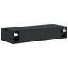 Wall Mounted Side Table Black 87.5 x 34.5 x 17 cm
