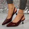 New In 2025 Pumps Footwear Elegant Women Heeled Shoes Fashion Buckle Strap Female Pointed Toe Slingbacks Ladies High Heels Shoes