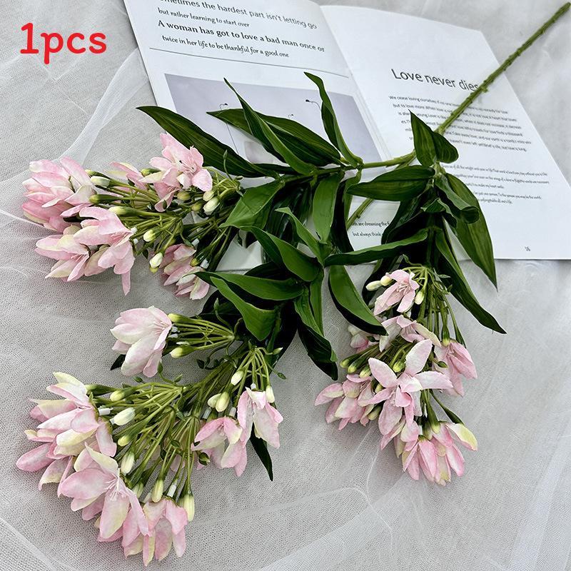 Bridal Ceremony Artificial Jasmine Flower Bouquet With Silk Craft For Home Decoration And Photography Props