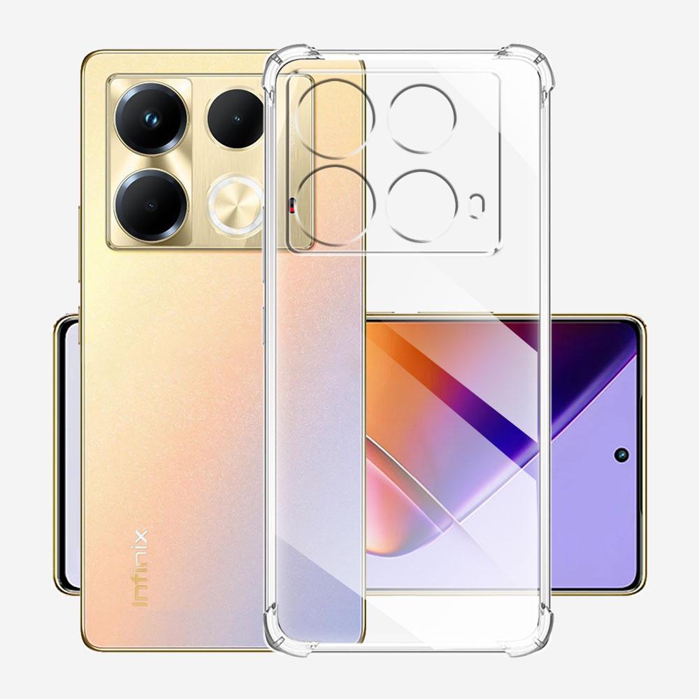 Для Infinix Note 40 4G Чехол Прозрачный Противоударный Силиконовый Мягкий Чехол Для Infinix Note 40 Pro Coque Infinix Note 40 Pro Plus Fundas