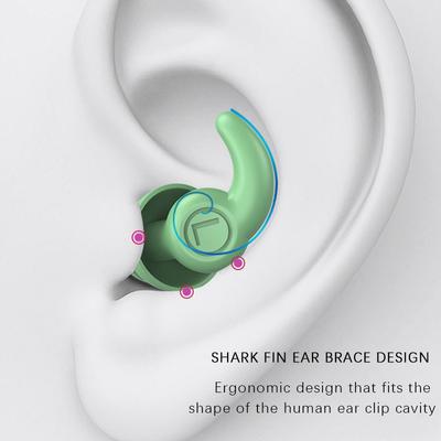 Противошумные беруши для сна Звукоизолирующие силиконовые беруши Шумоподавляющие беруши Трехслойные мягкие силиконовые беруши для плавания Зеленый