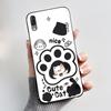 Casing For Sony Xperia L3 L4 Case Aesthetic Fashion Cute Cat Astronaut Black Soft Silicone Matte Shockproof Back Cover Bumper