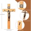 ACHIBANG 10" Настенный крест-распятие Католический деревянный настенный крест с Иисусом и медалью Святого Бенедикта для дома или молитвенной комнаты Catholi
