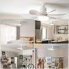 LED Ceiling Fan Light E27   with Remote Control for Dimming, Suitable for Living Room, Study, Household Use