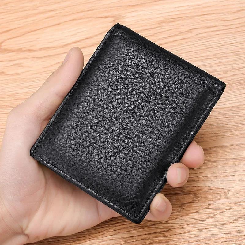 Маленький держатель для монет, мини-сумка для денег, портативный клатч, новые мужские кошельки из натуральной кожи, мужские кошельки из воловьей кожи