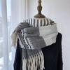 Plaid Tassel Scarf - Soft Imitation Fleece, Warm & Windproof Shawl for Men and Women, Perfect for Autumn and Winter Outdoor Fashion