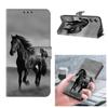 A Steed Dark Horse Pattern Painted Mobile Phone Shell for iPhone Samsung Xiaomi Redmi Motorola Nokia Sony LG Leather Case