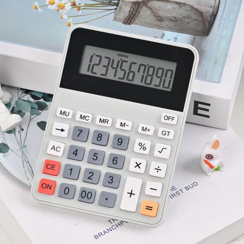 Multifunctional 12 Digits Calculator Large Screen Display Battery Powered Business Calculator Efficient Calculation Portable