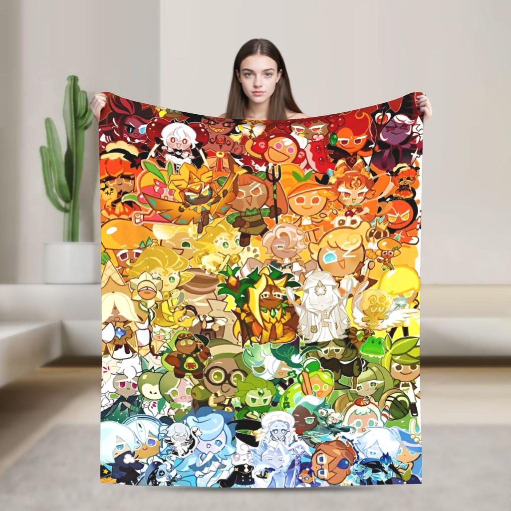 Cookie Run Kingdom Burning Spice Cookie Fashion Blankets Fleece Lightweight Throw Fashion Blanket for Outdoor Travel Quilt Multi-function