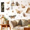 Wall Stickers Bohemian Style Butterfly Pattern Vibrant Nature-Inspired Self-adhesive Room Background Decoration