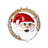 Santa Claus Christmas Tree Brooch - Retro Alloy Jewelry Pin for Clothing, Shoes, and Hats