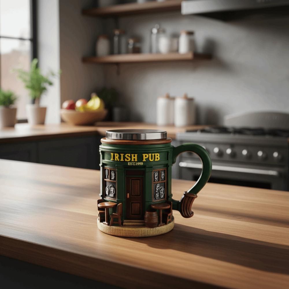 Stainless Steel Liner Pub Mug 300 ML Coffee Cup Perfect Decor 3D Resin Mug Desktop