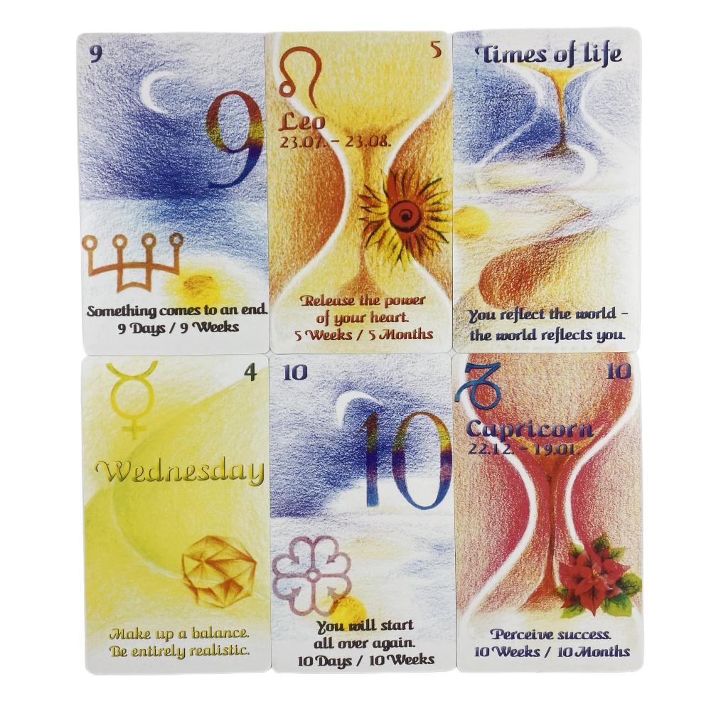 33PCS Cards Of Time Find The Right Moment With Paper Guidebook Oracle Deck