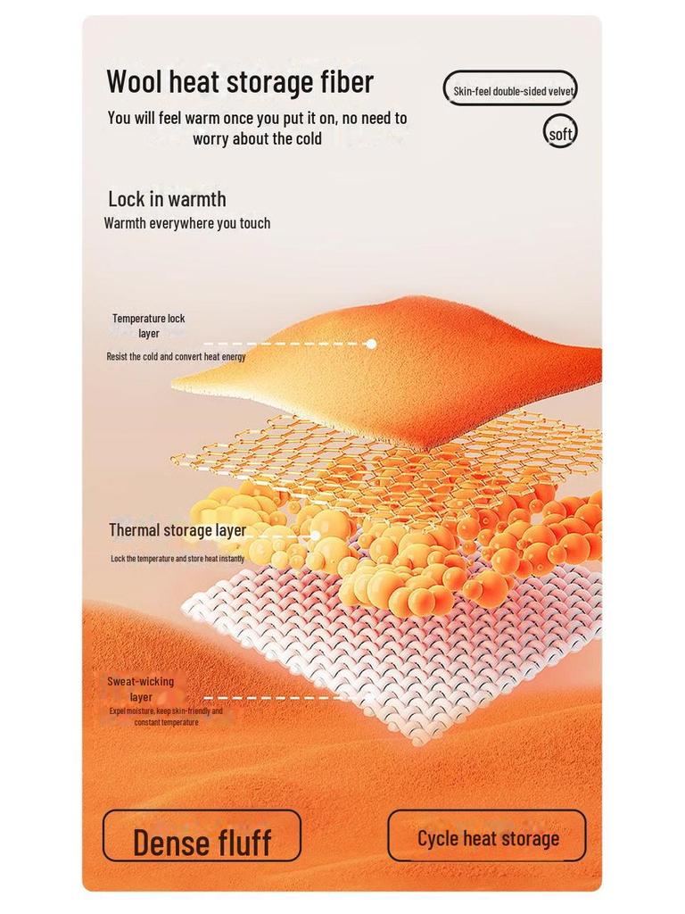 High-Waist Seamless Tummy-Control Cashmere Silk Women's Leggings - Thick, Warm, Plus-Size for Autumn & Winter