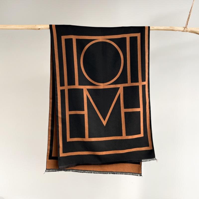 Classic Scarf Women's Autumn and Winter Versatile Imitation Cashmere Double-sided Thickened Warm Shawl Simple Business Scarf