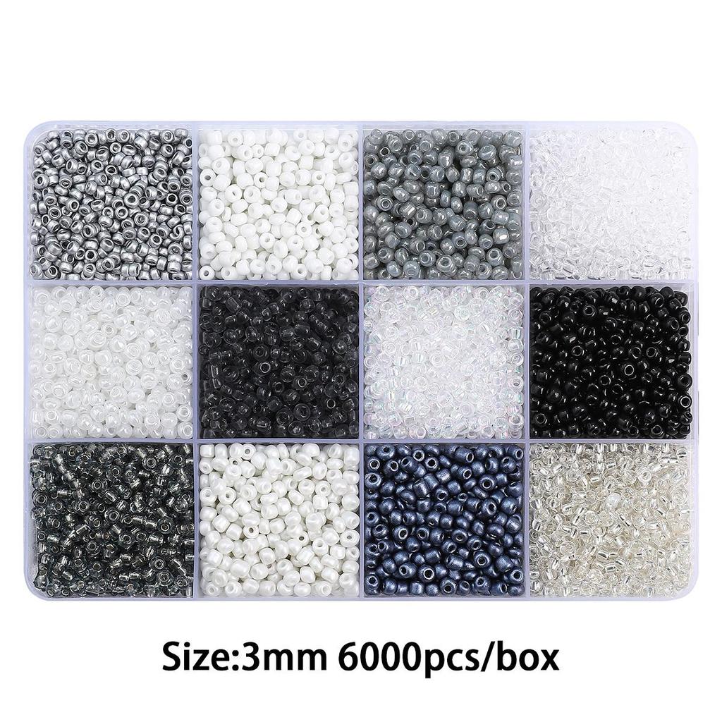 6000Pcs/box Glass Seed Beads For DIY Bracelet Necklace Jewelry Making Accessories