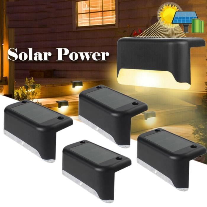 Wall Light - Black - Step Light - Integrated LED - Waterproof IP55 - Solar Powered