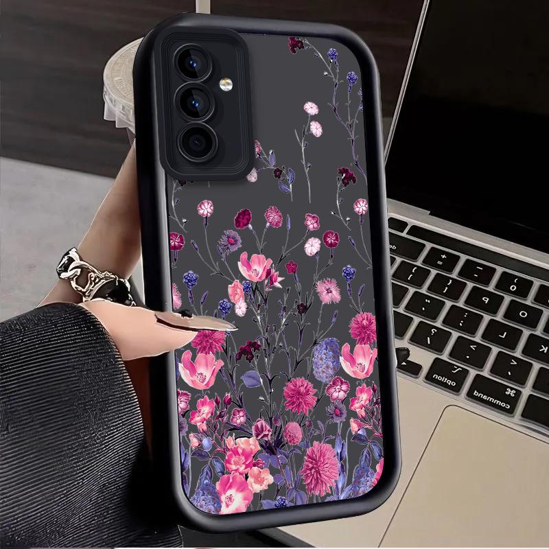 Романтичный чехол с цветочным принтом для Samsung Galaxy S25 Ultra Plus S24 S23 S22 S21 S20 FE A73 A72 A71 A56 A55 A54 5G A52 A52S 4G