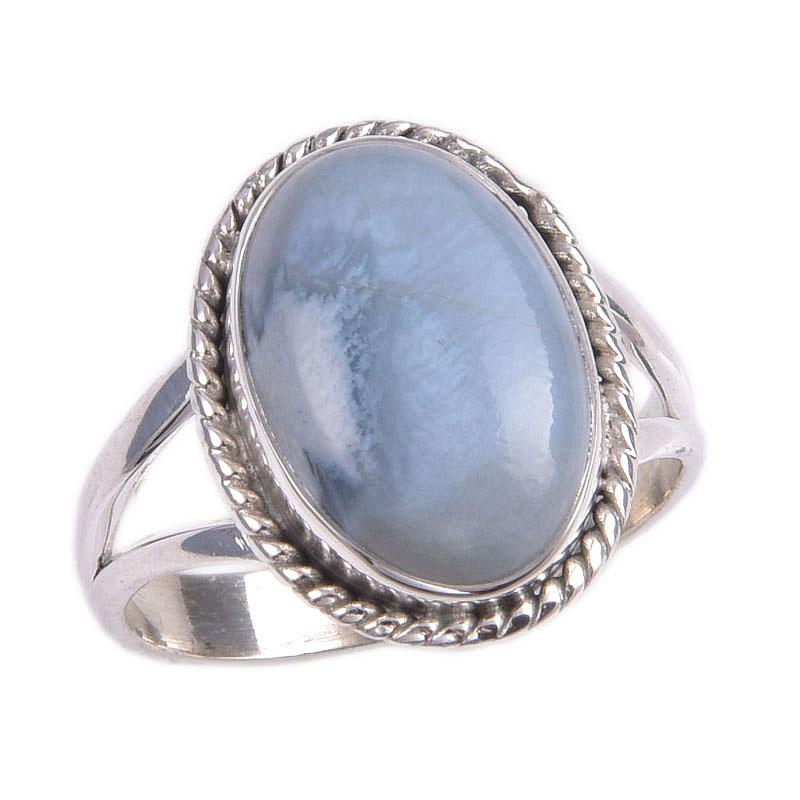 Ювелирное кольцо из натурального стерлингового серебра 925 пробы с опалом Owyhee, размер 7 B0e15