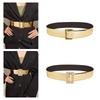 Womens Gold Color Belts for Jeans Pants Fashion Dress Decorative Belt Female Glitter Wide Waistbelts
