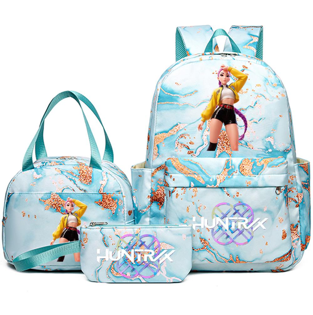 3 шт./комплект Аниме K-pop Пенал с принтом, Сумка-рюкзак с ручкой для Подростка Студента Девочки Мальчика, Водонепроницаемая Дорожная Сумка Mochila