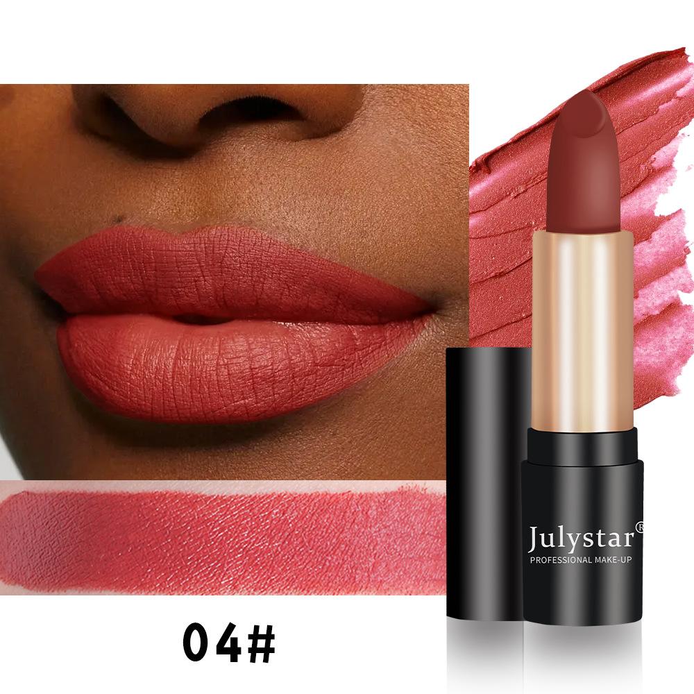 Макияж Губная помада Матовый цвет Не выцветает Не окунаемая губная помада