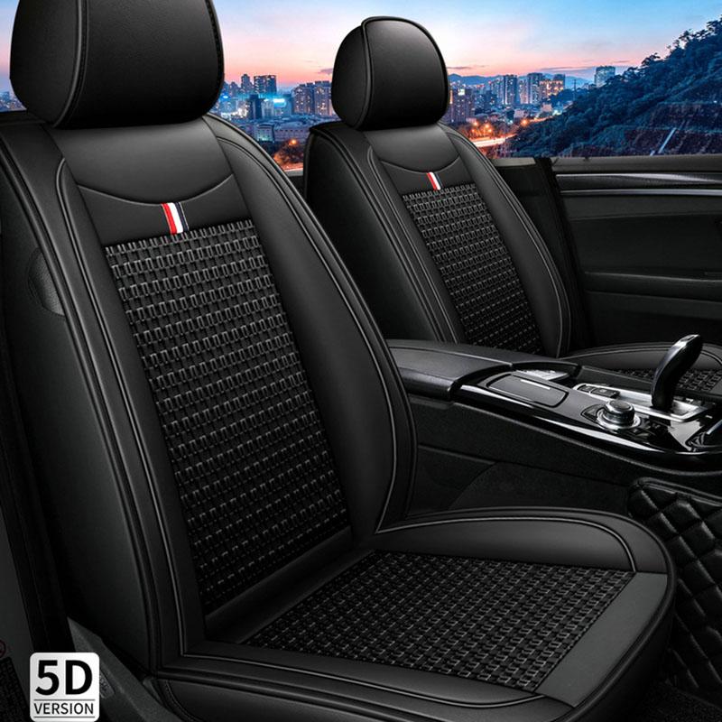 Роскошный чехол на переднее сиденье из искусственной кожи, улучшенная прочная дышащая нескользящая четырехсезонная универсальная защитная подушка на переднее сиденье(Только один чехол на сиденье)