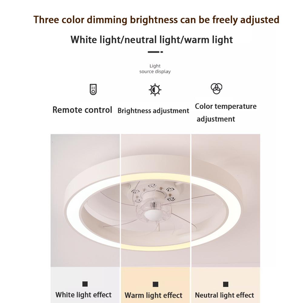 Dimmable Remote Contro Bedroom Living Room Ceiling Fan Lamp ,50CM Modern Ceiling Fan,110V 220V Led Light Acrylic Decor