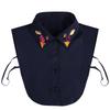 White Cotton Fake Collar Women Detachable Collars For Women Detachable Lapel Shirt Fake False Collar Shirt With Bead Nep Kraagie