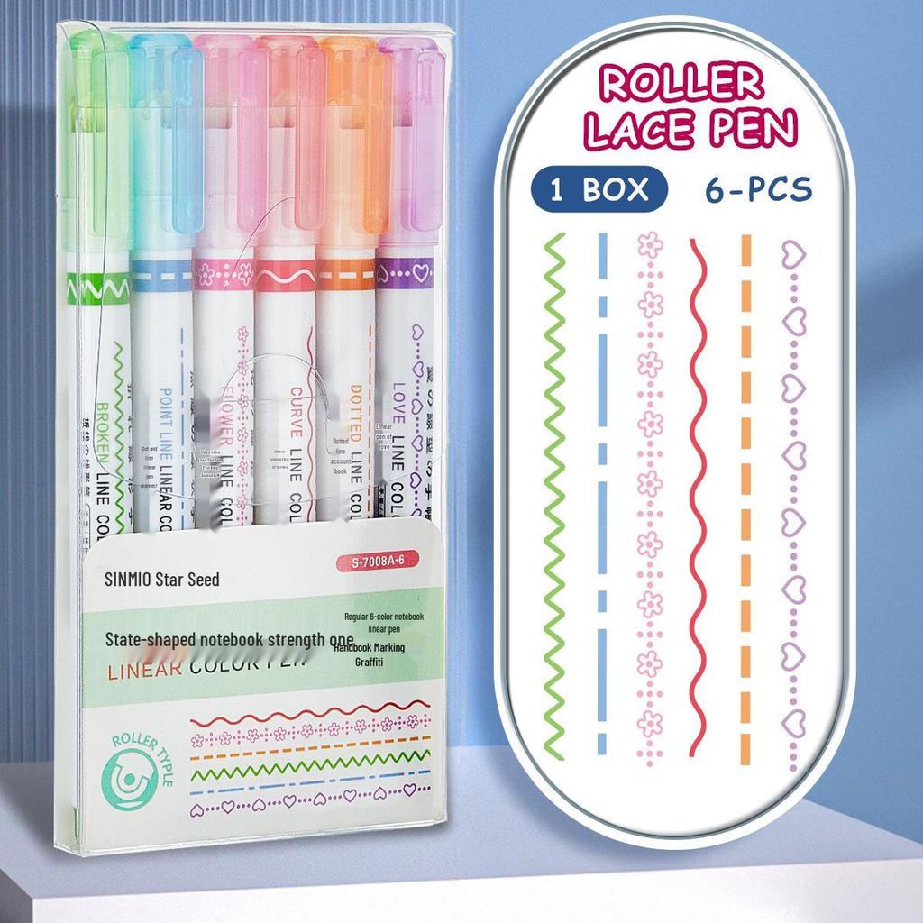 Star Seed Double-Ended Quick-Drying Color Pen Set - 8 Colors for Creative Journaling & Flower Outlines