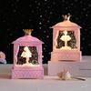 Хрустальная балерина корона ночник атмосфера спальни музыкальная шкатулка пластиковая фигурка современного искусства украшение подарок 2201 розовый пачка руки скрещены