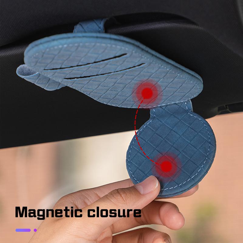AANL1 Leather Car Visor Glasses Clip for Kia GTLine EV9 Seltos Picanto Sorento MQ4 Carnival KA4 Morning K5 k3 Carens Sunglasses Holder