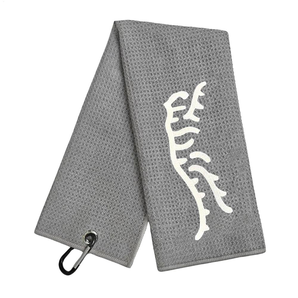 NEW 1pc Tiger Embroidered Golf Towel, Microfiber, Waffle Texture, Soft Material, with Carabiner, for Golf Bags and Accessories