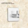 2 PCS Punch Free Adhesive Hook Silver Towel Hook Practical Coat Hook  Space Saving