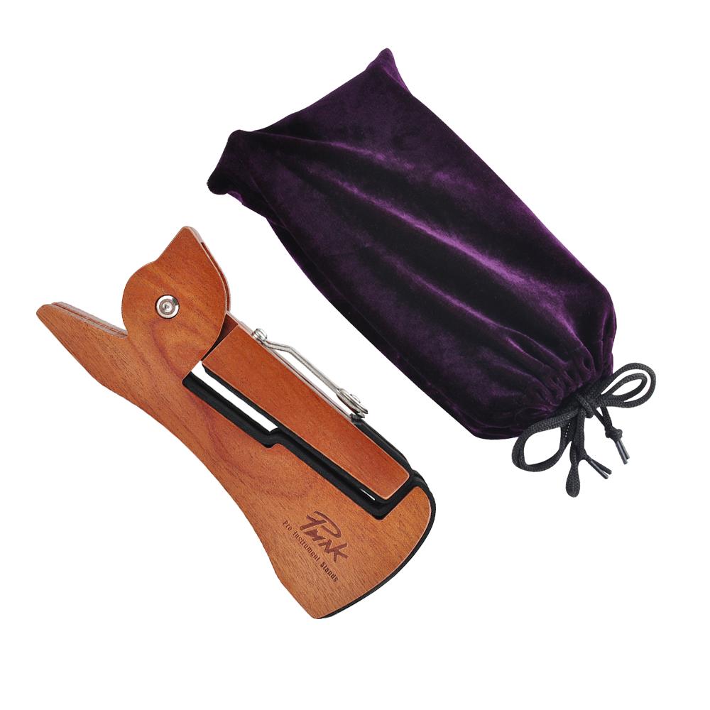 Универсальный складной держатель подставки для гитары из массива красного дерева, кронштейн для струнных инструментов, милый кролик