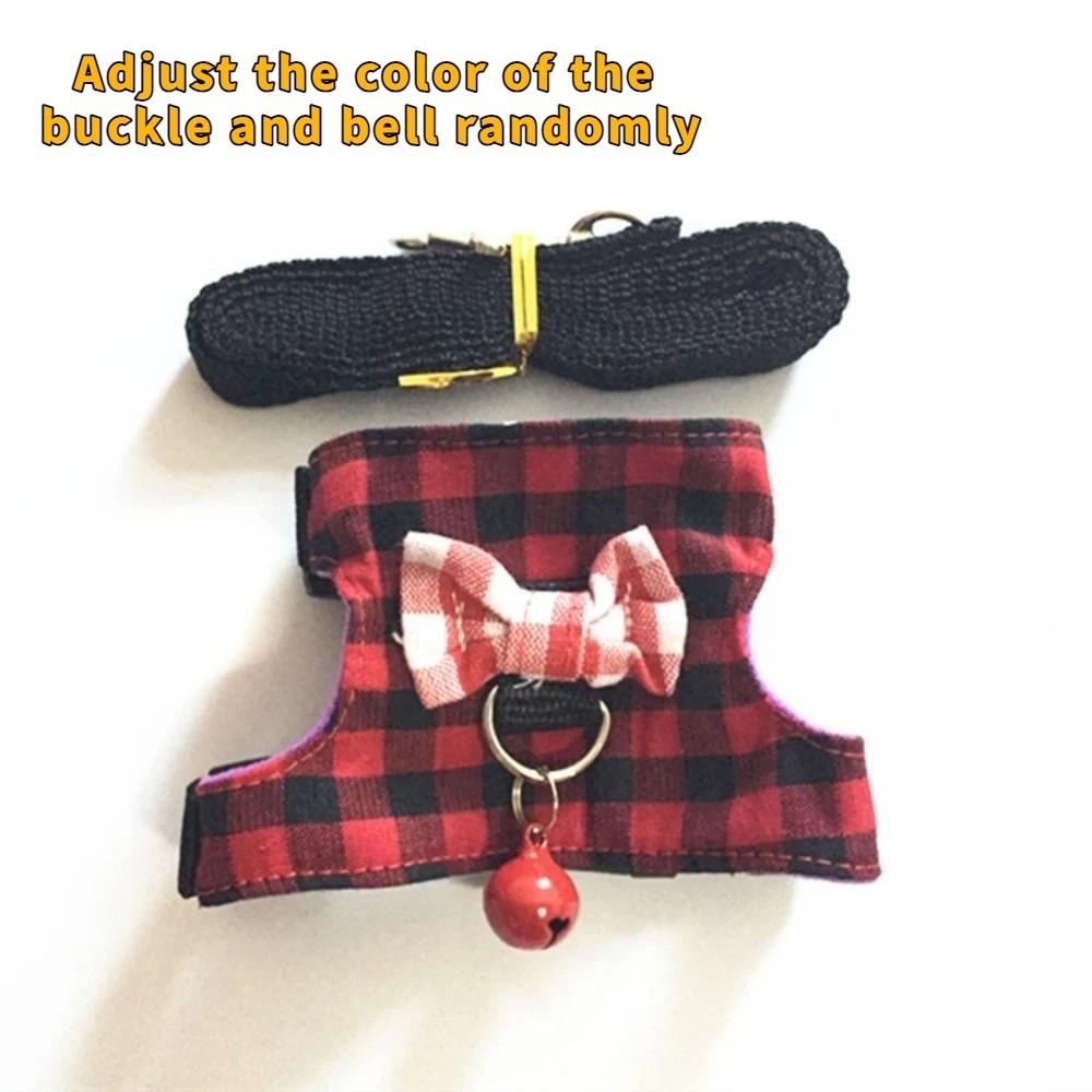 Adjustable Hamster Harness Escape-Proof Rabbit Vest Leash Pet Traction Rope for Small Animal