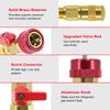 URMECCH R134A Valve Core Tool Kit for Refrigerant Air Conditioner System, High Low Pressure Valve Core Quick Remover Installer,