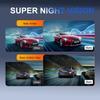 4K 360° Quad HD Dash Cam, Night Vision, WiFi, 4 Lenses, Rear Backup Camera