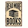 Ретро Металлическая табличка для книголюба Винтажный настенный декор Для дома Библиотеки Офиса