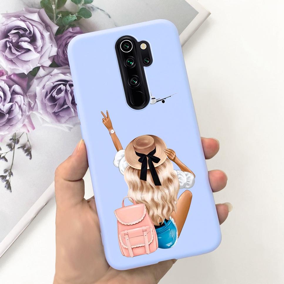 Для Xiaomi Redmi Note 8 Pro Чехол Модный Девушка Мягкий Силиконовый Задний Чехол Для Redmi Note 8Pro 8 pro Милый Мультяшный Чехол для Телефона Fundas