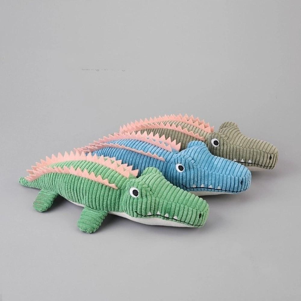 Bite Resistant Pet Crocodile Toy Animal Shape Plush Squeaky Toy Pet Plush Toy  Training