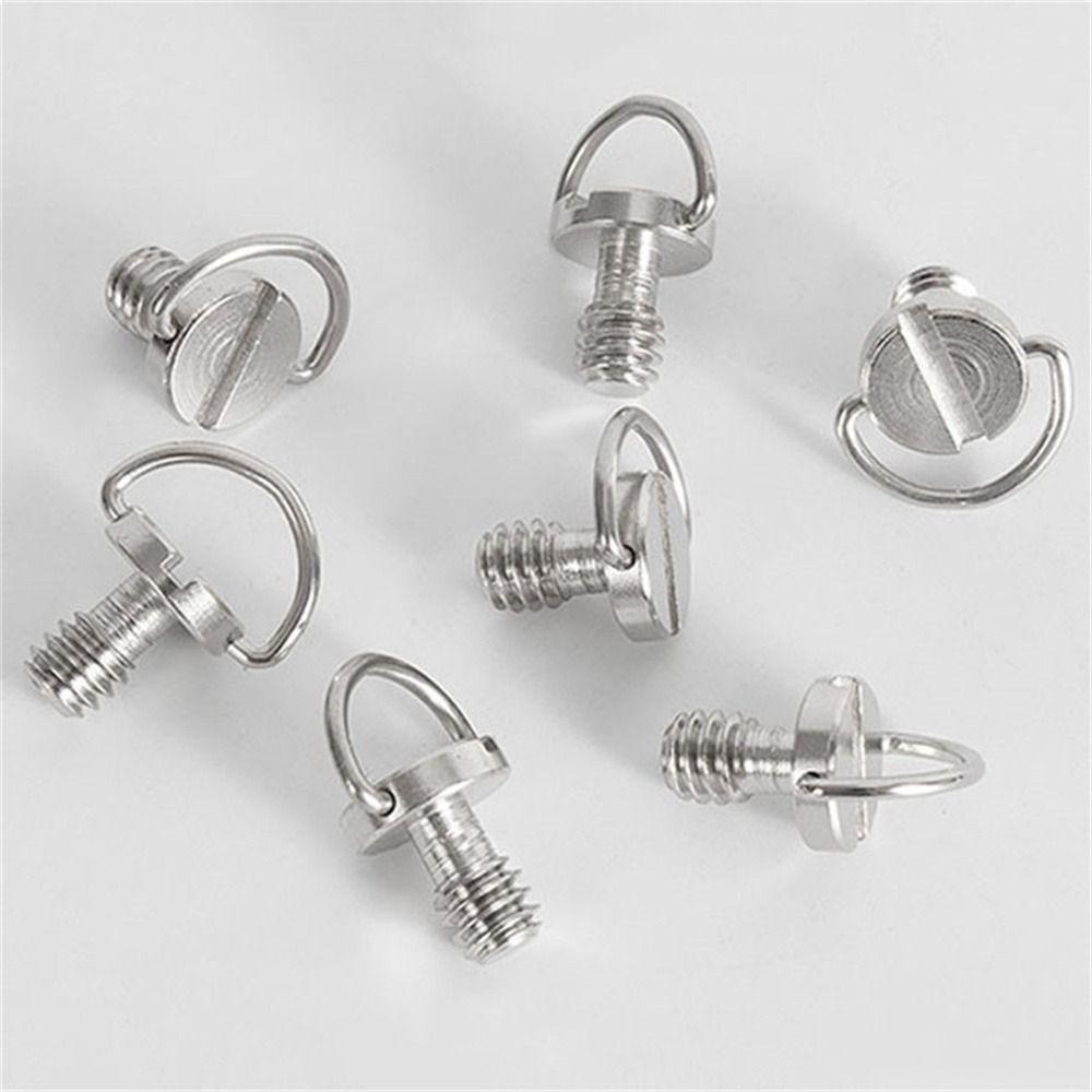 Screw Adapter For DSLR Silver Quick Release Tripod Screw 1/4 Inch Screw Camera Screw D-Ring Screw