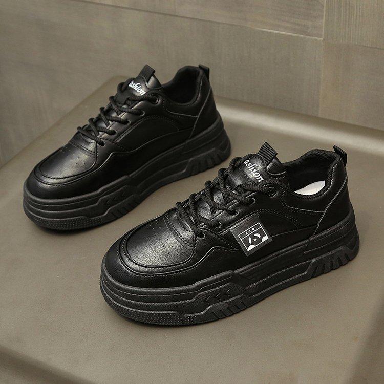 Модные простые женские кроссовки на платформе, модные удобные кроссовки на шнуровке, маленькие белые туфли, студенческие кеды, нескользящая вулканизированная обувь