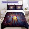 Aston Villa Football Printed 3 Pieces Bedding Set, Comfortable Skin Friendly Bedroom Duvet Cover Set