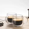 Heat-Resistant Double Wall Glass Cup Beer Coffee Cup Set Handmade Beer Tumbler Mug Tea Whiskey Mugs Transparent Drinkwarefor Handmade Beer Tumbler Mug