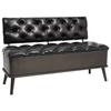 VidaXL Storage Bench with Backrest, Storage Box, Organizer Hallway Entrance Living Room Bedroom Home 339297
