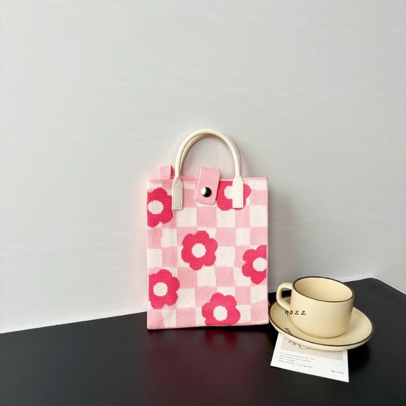 Премиальный стиль, сумка для мобильного телефона большой вместимости, вязаная сумка, нишевая, универсальная, на плечо, мессенджер, мультяшная, модная, дамская сумочка