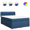 Maison Exclusive - Sommier à lattes de lit avec matelas Bleu 140x200 cm Tissu